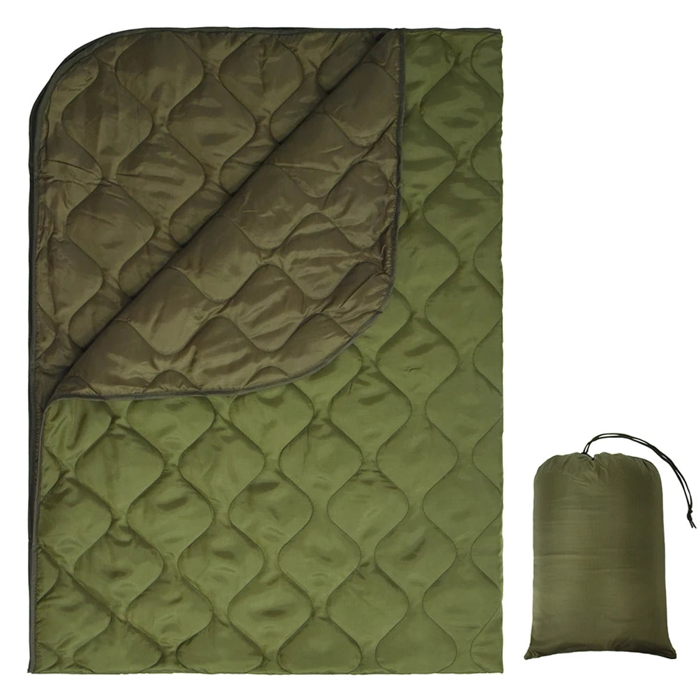 Lightweight Camping Blanket With Compression Bag And Quilt