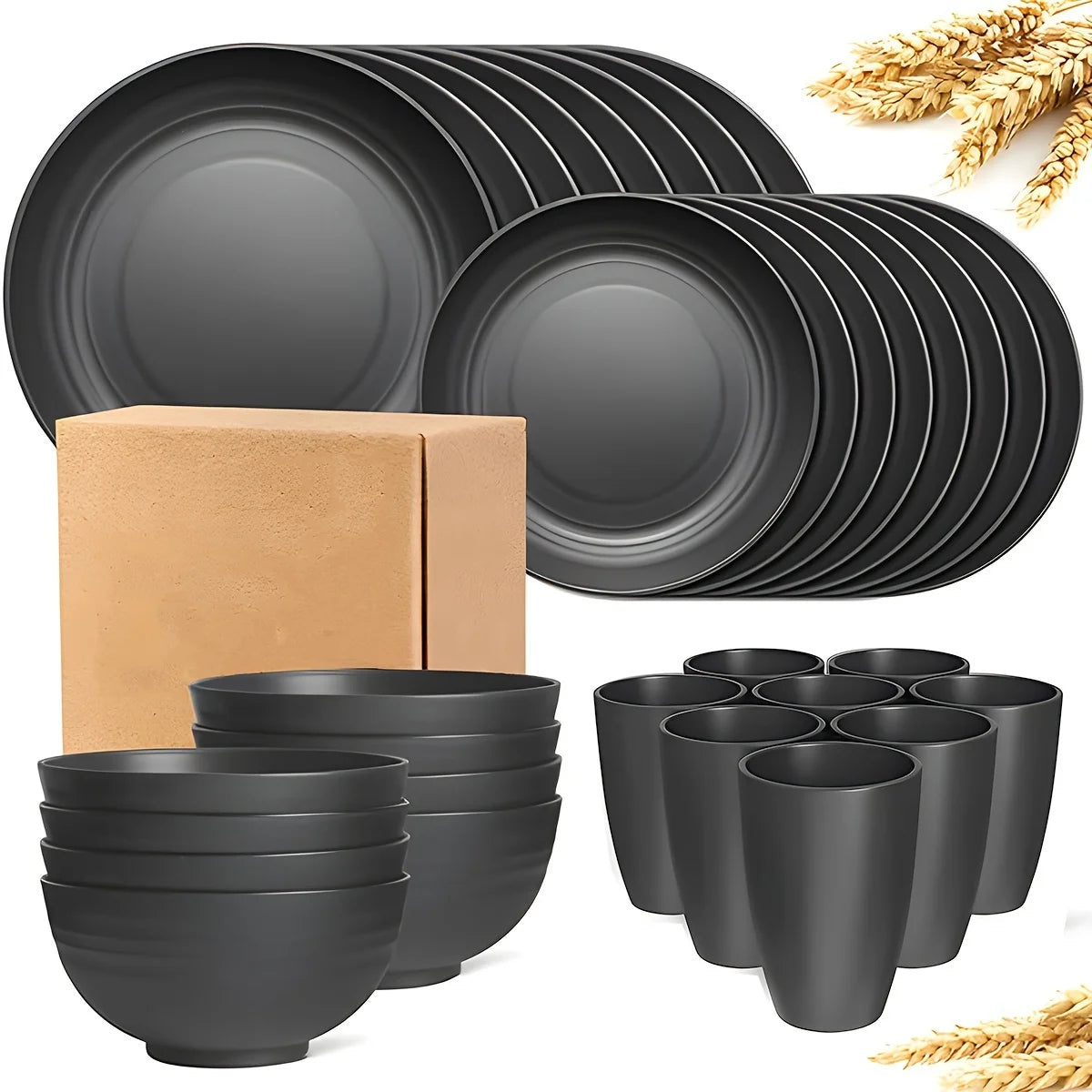16/32pcs Tableware Set, Include Plates, Bowls Cups For Home Family Day Camping Picnic Party, Kitchen Supplies - Get Outside Today 25