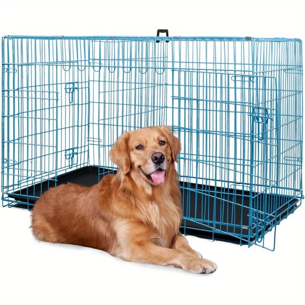 Folding Wire Kennel For Large Dog Crate With Latches