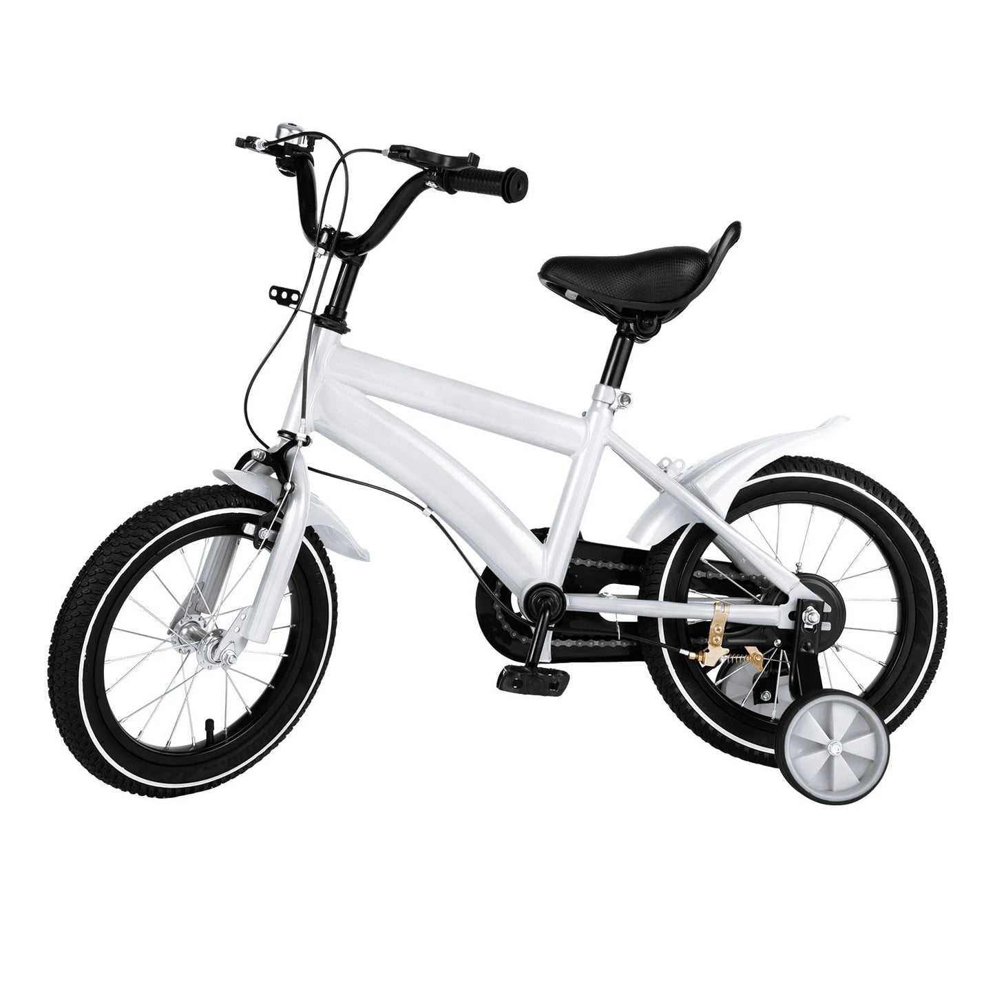 14 Inch Children's Bicycle for Boys and Girls Ages 2 to 11 in White Red Blue and Yellow