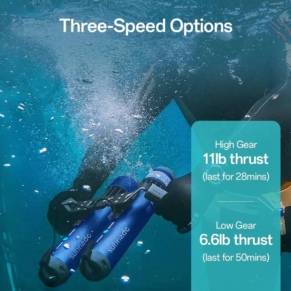 Water Sports Diving Scooter with Removable Handle Compact and Portable Water Scooter for Adults and Kids