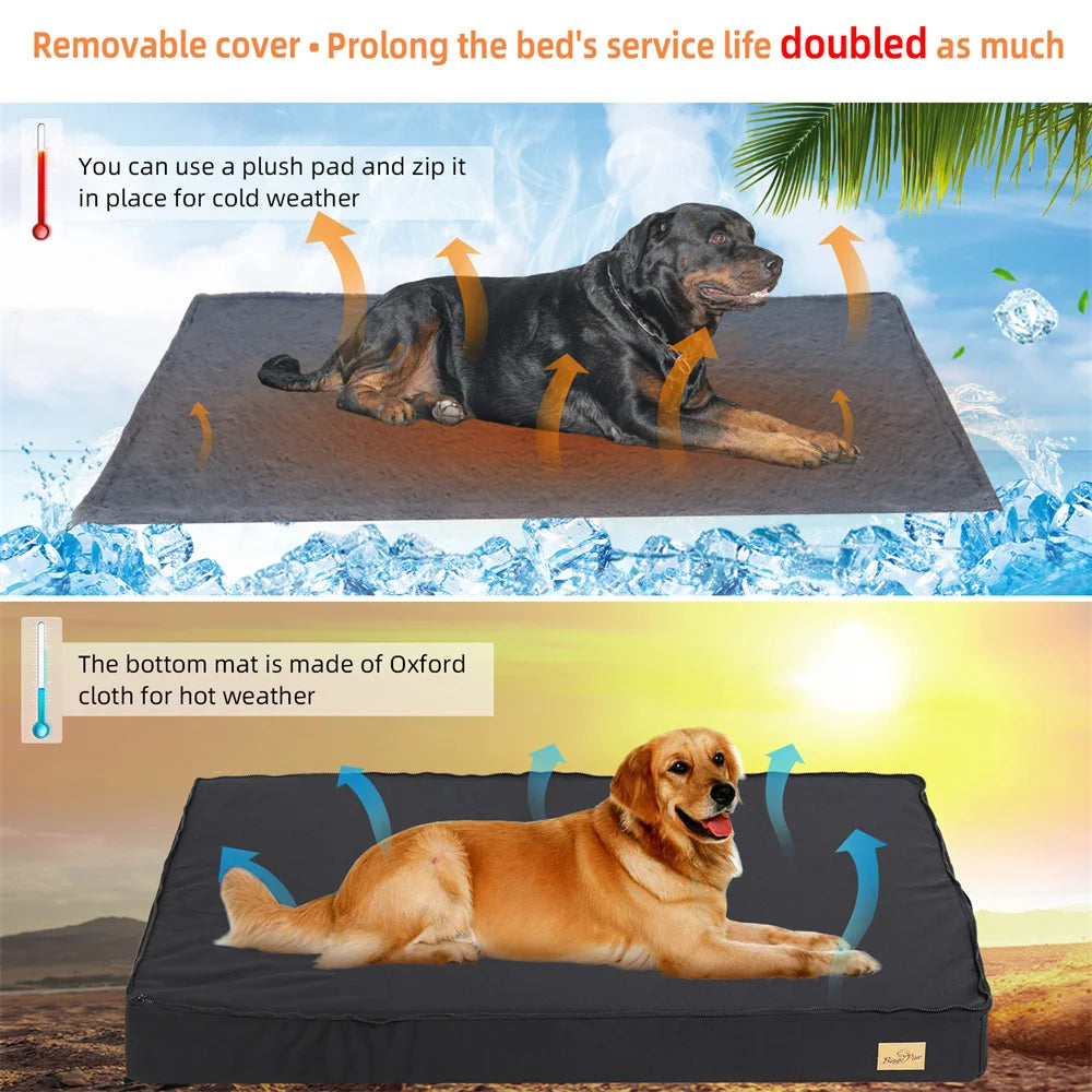 Large Orthopaedic Dog Bed Waterproof Cushion Pet Mattress 2 In 1 Pet Dog Crate Bed - Get Outside Today 25