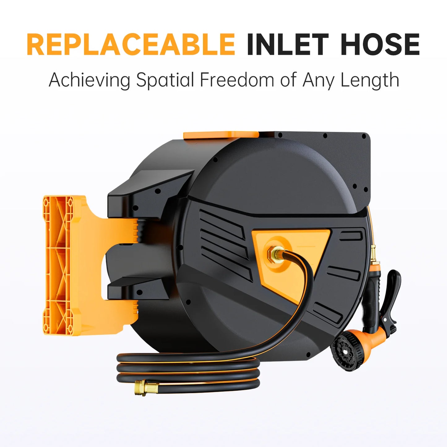 GardenJoy Retractable Garden Hose Reel 5/8in 90ft Tools