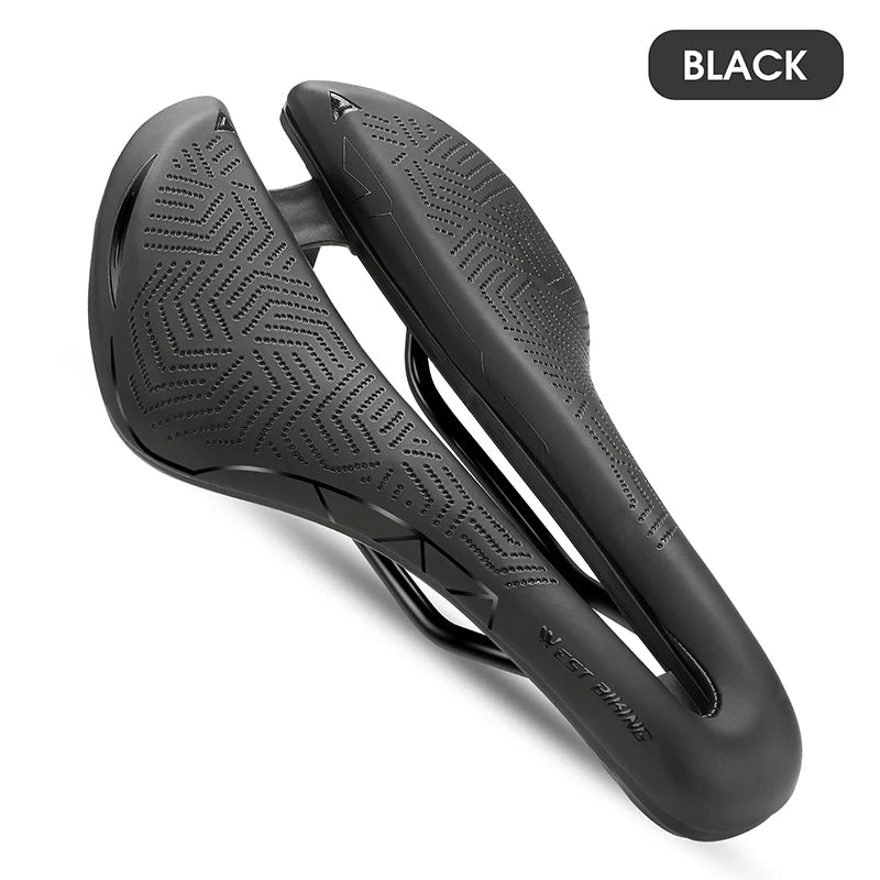 WEST BIKING Ultralight Mountain Bike Saddle MTB Enduro Road Bike Seat PU Leather Hollow Painless Men Saddle Warning Taillight - Get Outside Today 25
