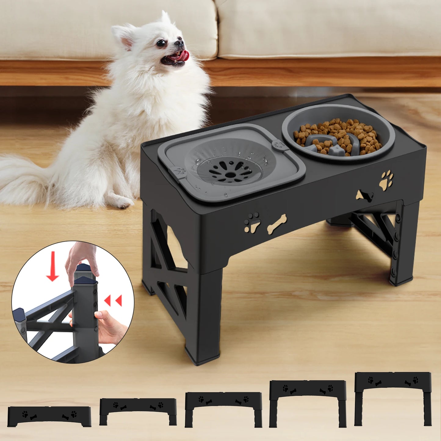 3 In 1 Pet Feeder Slow Feed Bowls Double Bowls Foldable - Get Outside Today 25