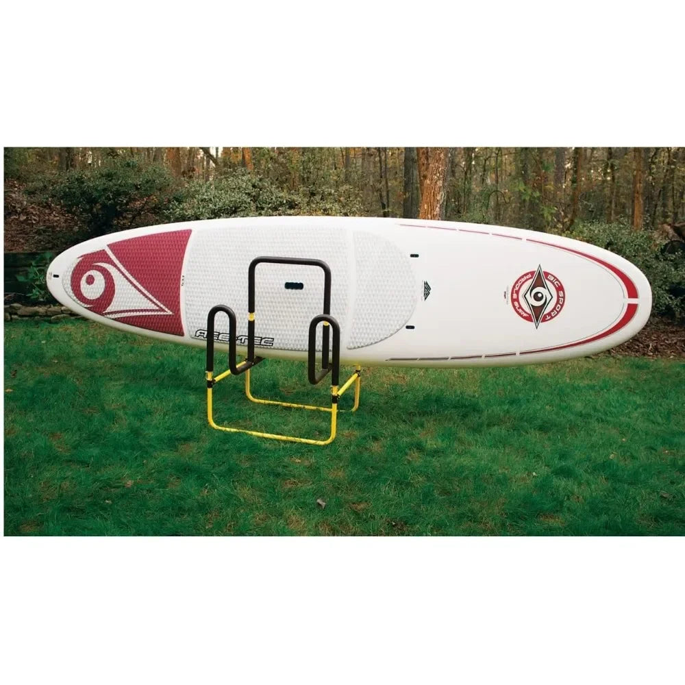 Hot-Sell!-Double-Up SUP Stand, Holds 2 Stand Up Paddle Boards or Surfboards, Yellow (22-9936)Fully upgraded
