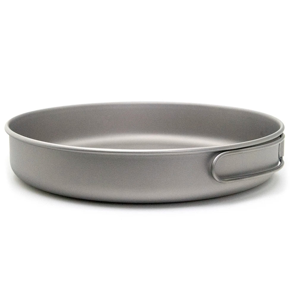 Ultralight Titanium Frypan 750ml/1000ml Camping Pan with Handle - Get Outside Today 25