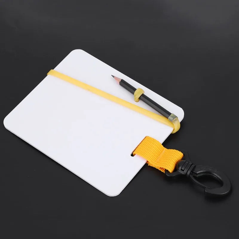 Underwater Writing Slate Board with Swivel Clip and Pencil for Water Sports Diving Swimming - Get Outside Today 25
