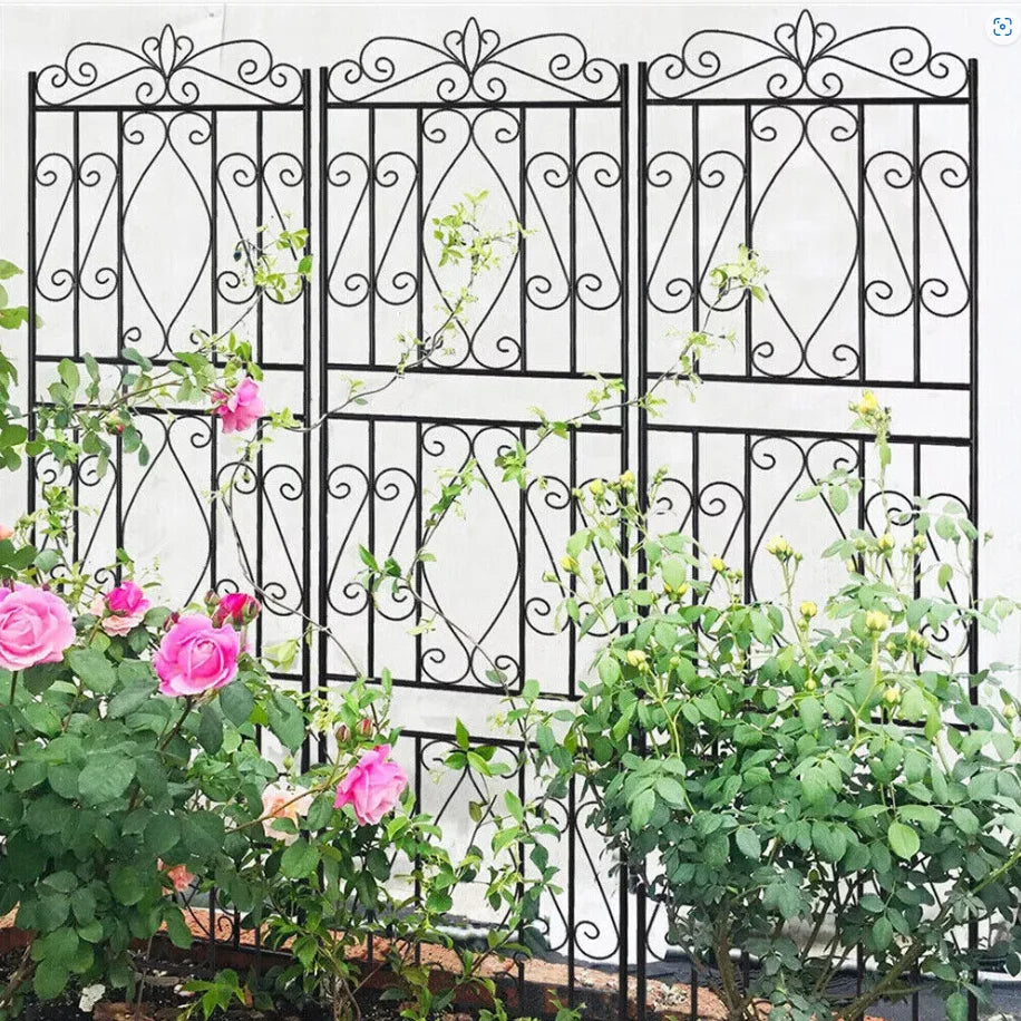 Two Pack Tall Rustproof Metal Garden Trellis For Climbing Plants Fence Support - Get Outside Today 25