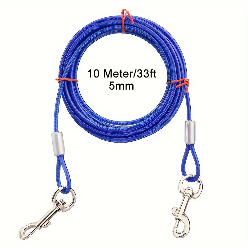 2pcs 33FT Pet Dog Tie Out Cable 220 lbs Break Strength Tether - Get Outside Today 25