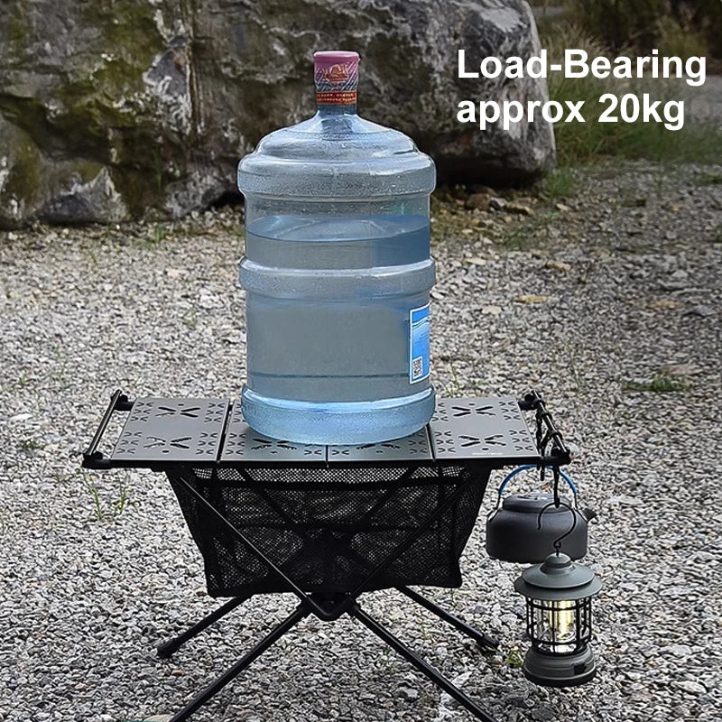 Westtune Folding Camping Table Aluminum Lightweight Portable Table with Storage Mesh Bag for Outdoor Picnic BBQ Hiking