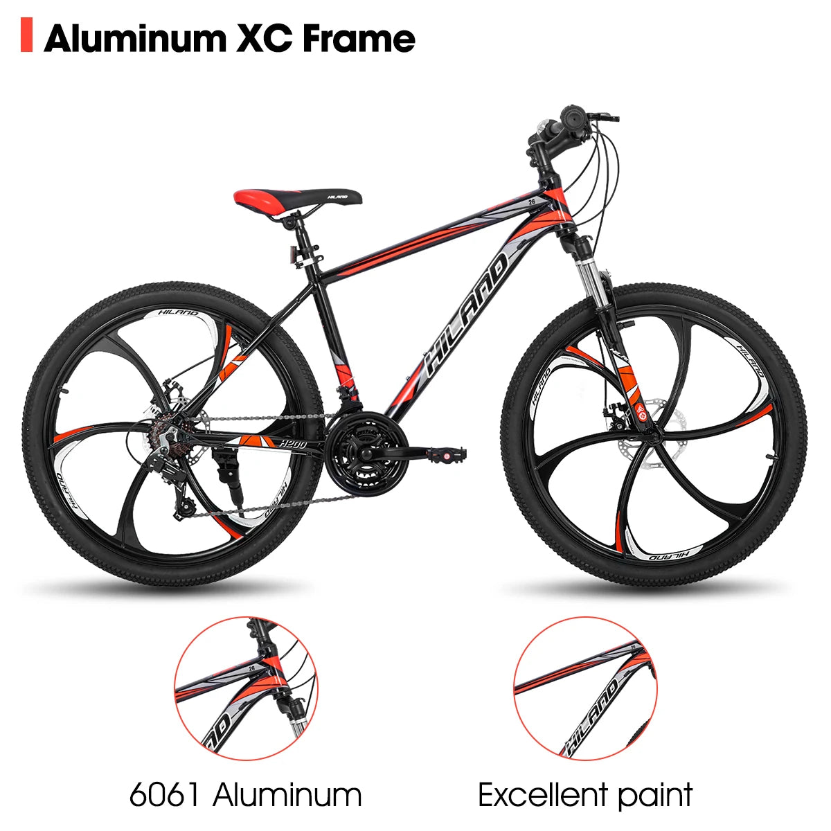 Hiland Mountain Bike with Shimano 21 Speeds Disc Brake