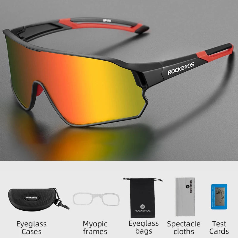 ROCKBROS Cycling Glasses UV400 Outdoor Sport Sunglasses Ultra-light Unisex Bicycle Eyewear MTB Road Bike Polarized Glassses - Get Outside Today 25