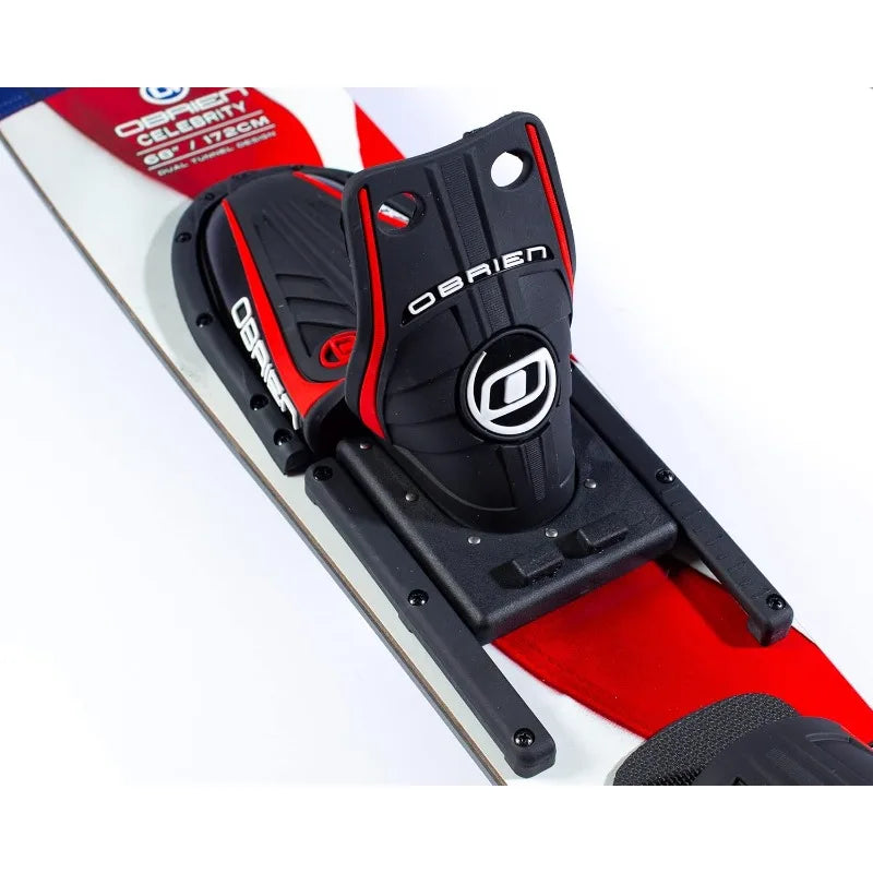 O'Brien Celebrity 68 Inch Combo Waterskis with Adjustable X-7 Bindings for All Skill Levels