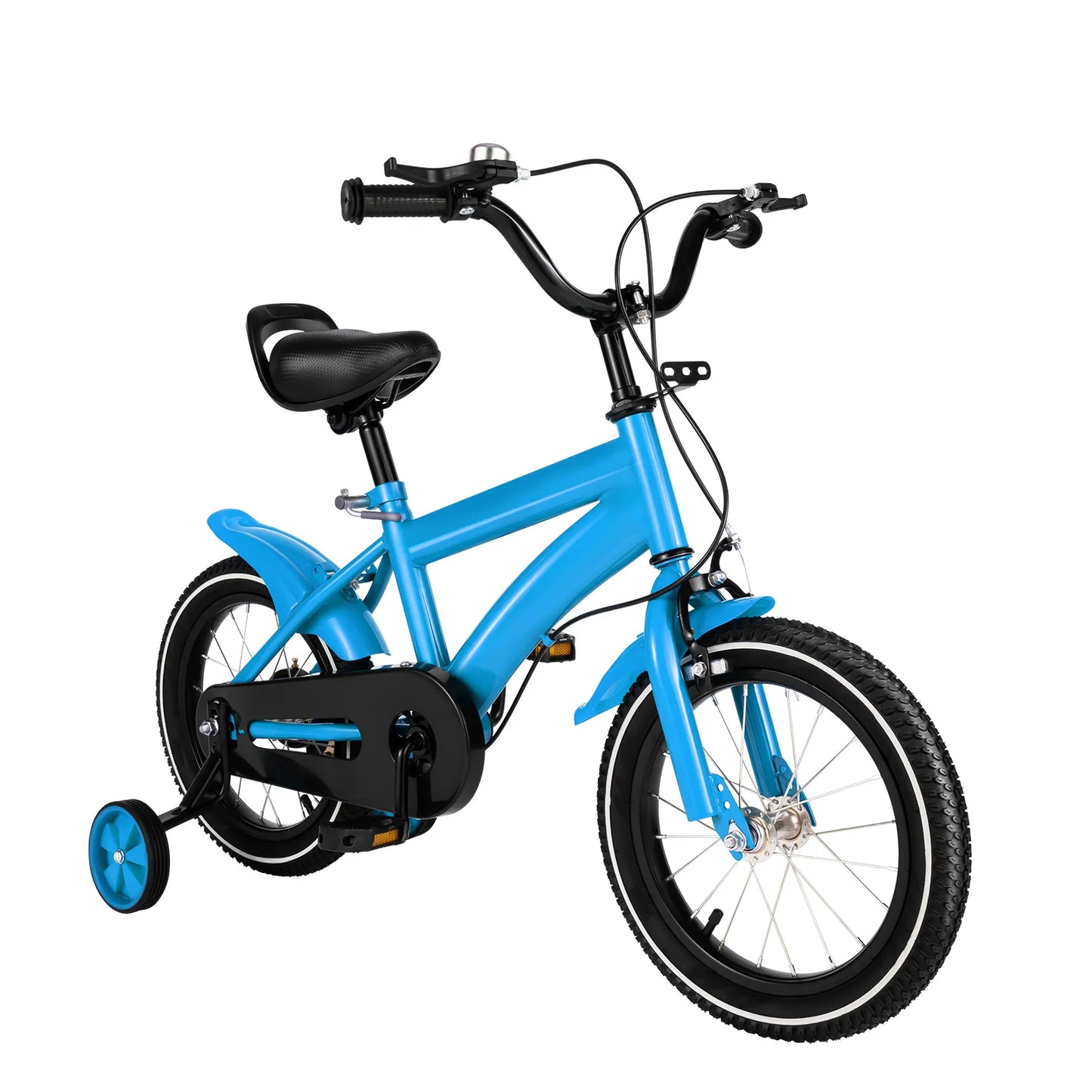 14 Inch Children's Bicycle for Boys and Girls Ages 2 to 11 in White Red Blue and Yellow