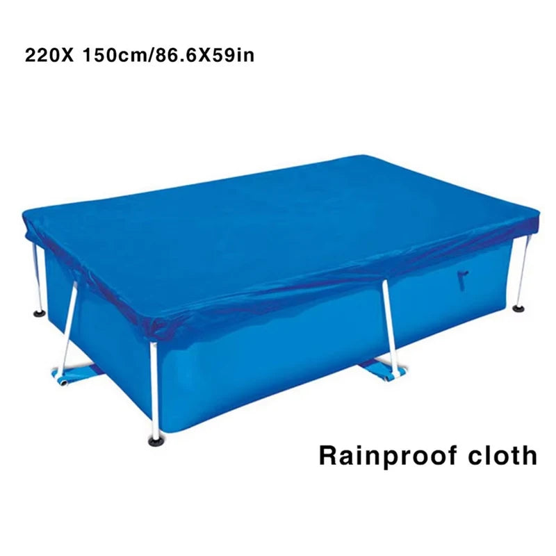 Rectangular Swimming Pool Cover Waterproof Dustproof Garden Outdoor Pool Tub Blanket Accessories