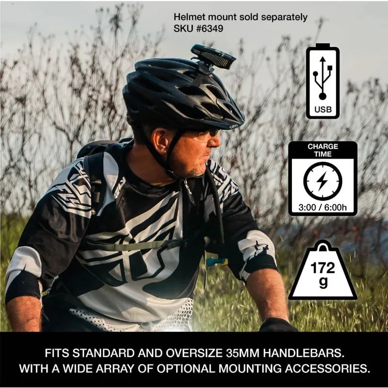 NiteRider Lumina 1200 Boost USB Rechargeable Bike Light Powerful Lumens Bicycle Headlight LED Front Light Easy to Install