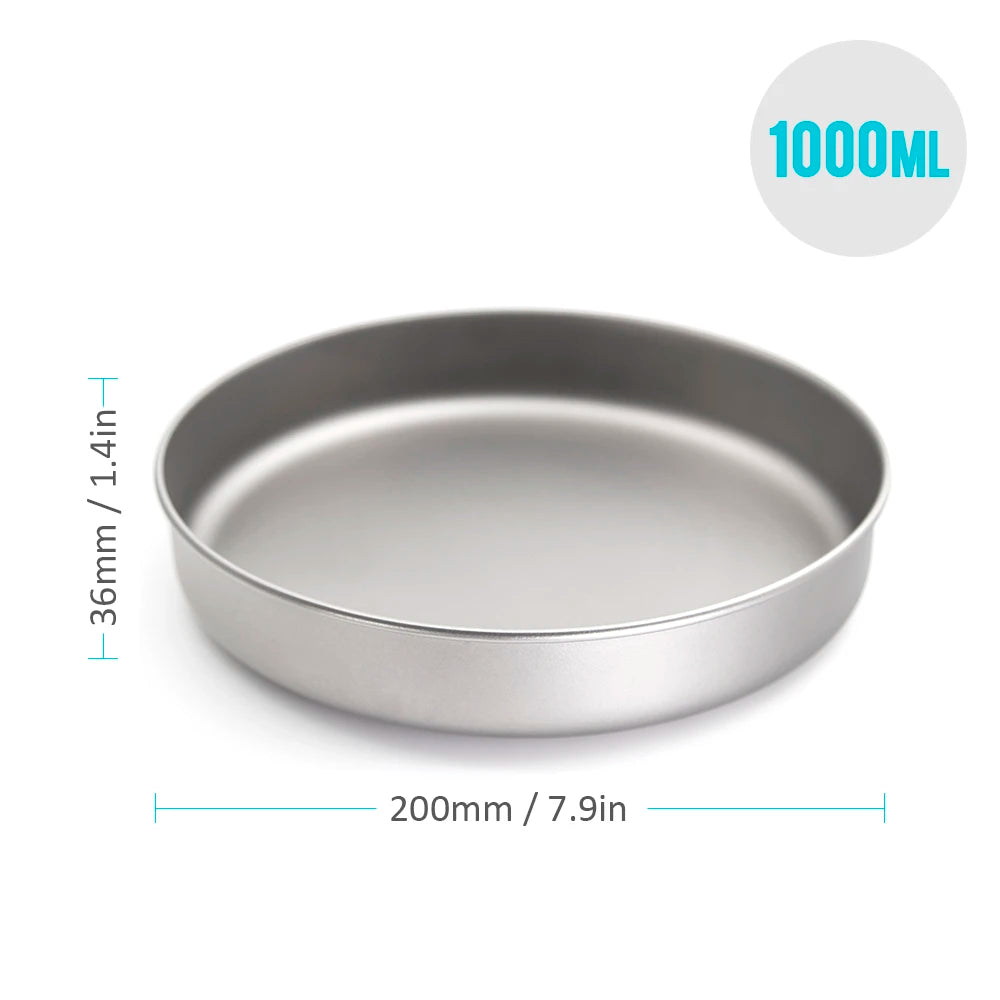Ultralight Titanium Frypan 750ml/1000ml Camping Pan with Handle - Get Outside Today 25