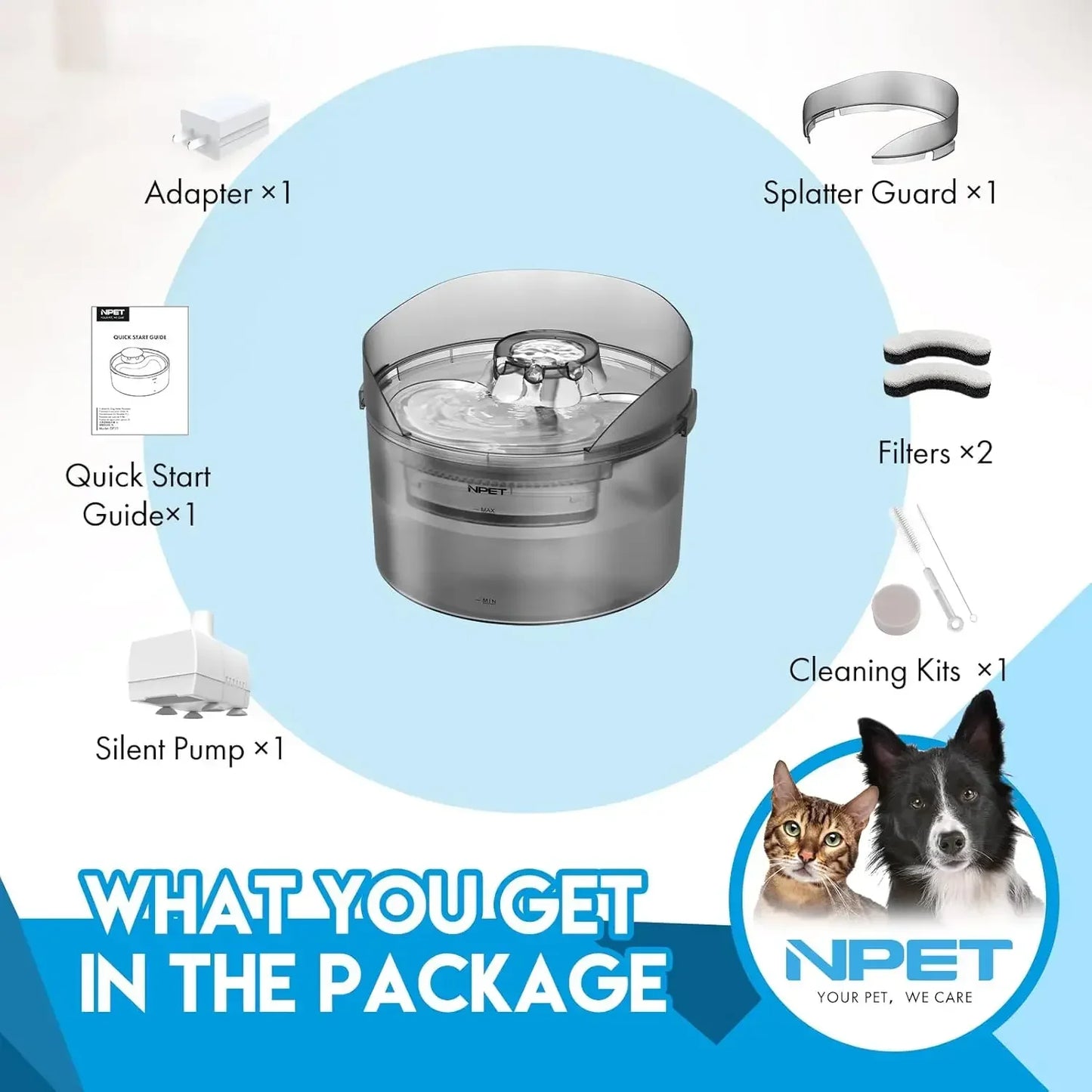 NPET Dog Water Fountain, 2 Gallon Automatic Dispenser - Get Outside Today 25