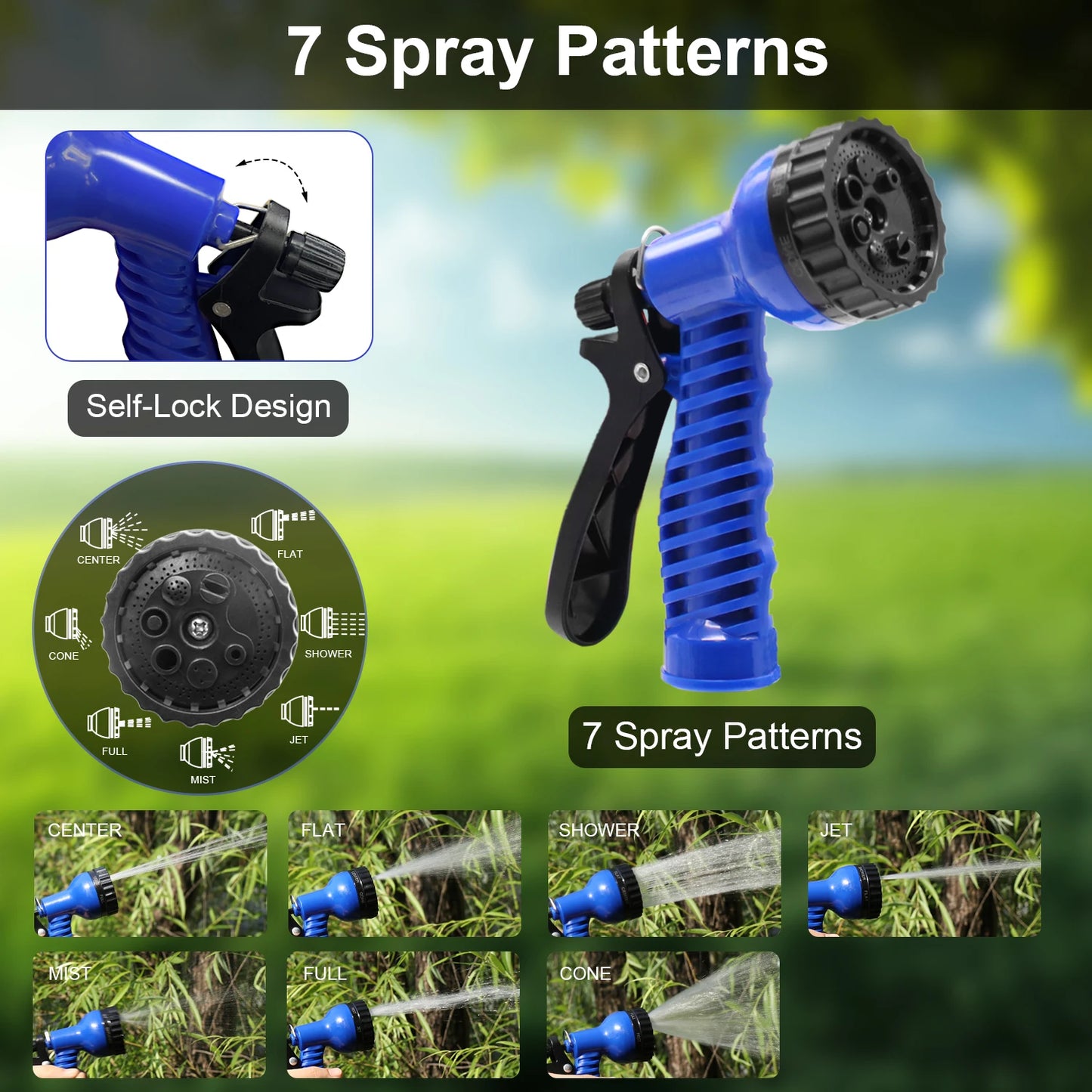 GardenJoy Expandable Garden Hose 3/4 in. x 50 ft. Water Hose