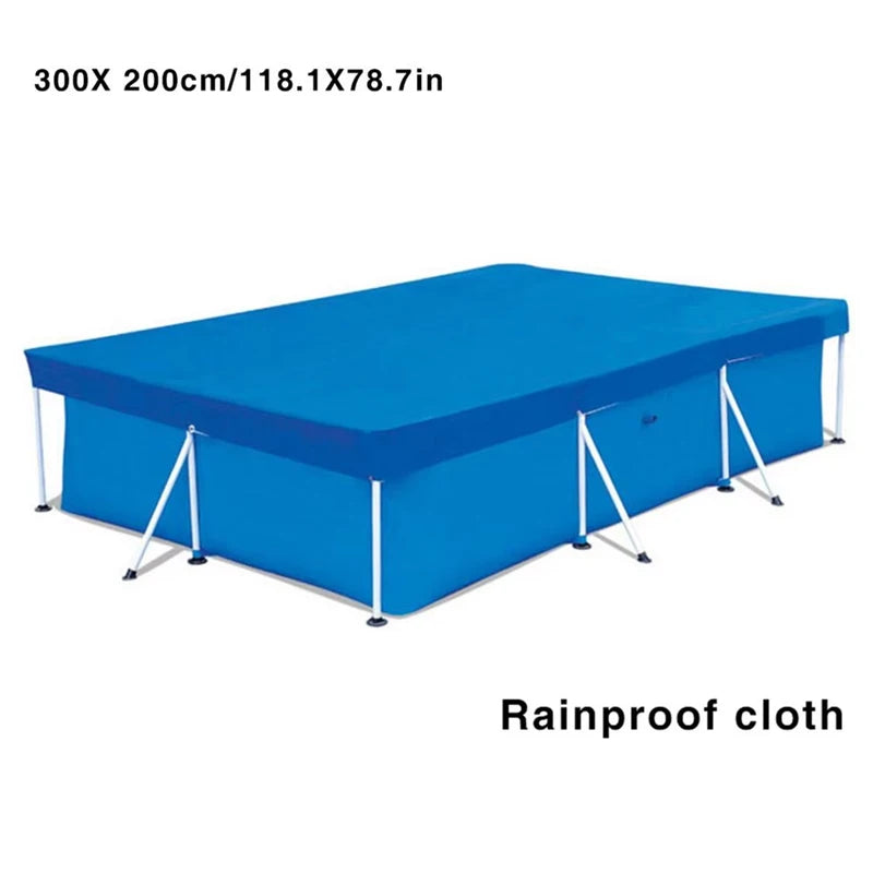 Rectangular Swimming Pool Cover Waterproof Dustproof Garden Outdoor Pool Tub Blanket Accessories