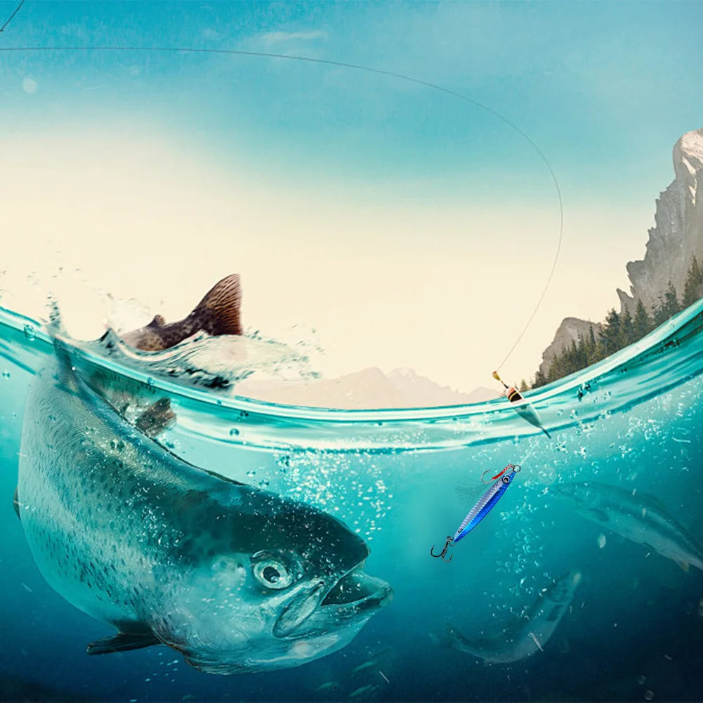 11cm/60g Metal Jig Fishing Lure Fast Sinking Artificial Bait Bass Fishing Bait Trout Jigging Lure for Sea Fishing Boat Fishing - Get Outside Today 25