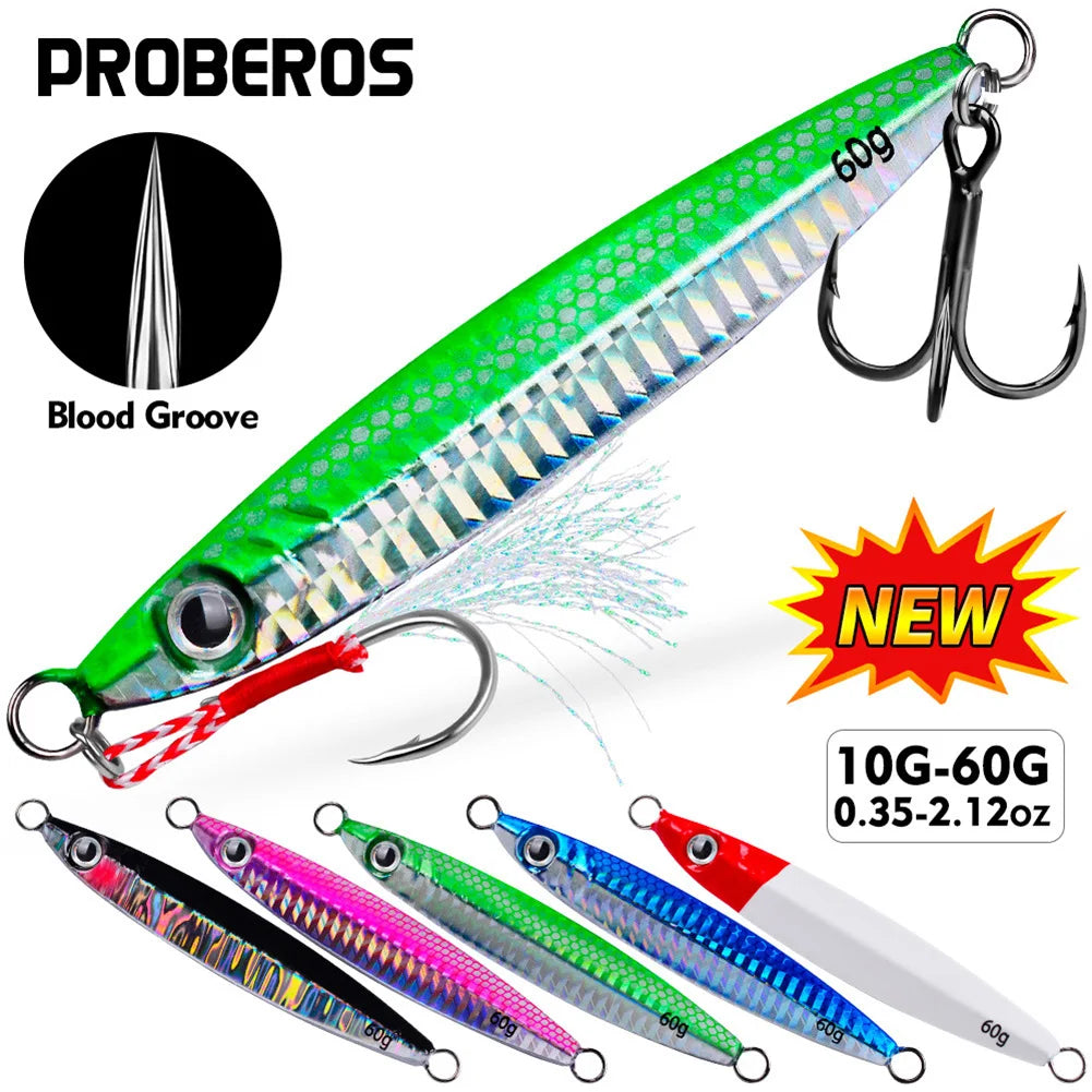 11cm/60g Metal Jig Fishing Lure Fast Sinking Artificial Bait Bass Fishing Bait Trout Jigging Lure for Sea Fishing Boat Fishing - Get Outside Today 25