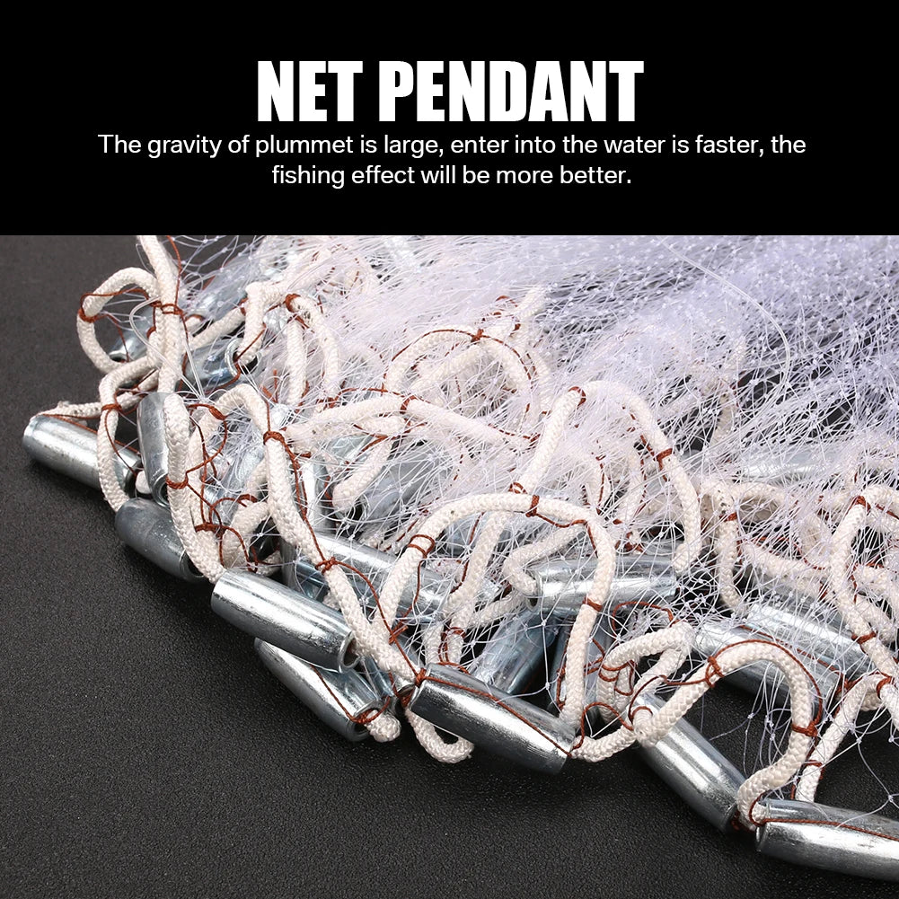 Cast Net 4Ft-8FT Radius Bait Net for Fishing Small Mesh Throw Cast Net Premium Fishing Nets for Saltwater with Aluminum Sinker - Get Outside Today 25
