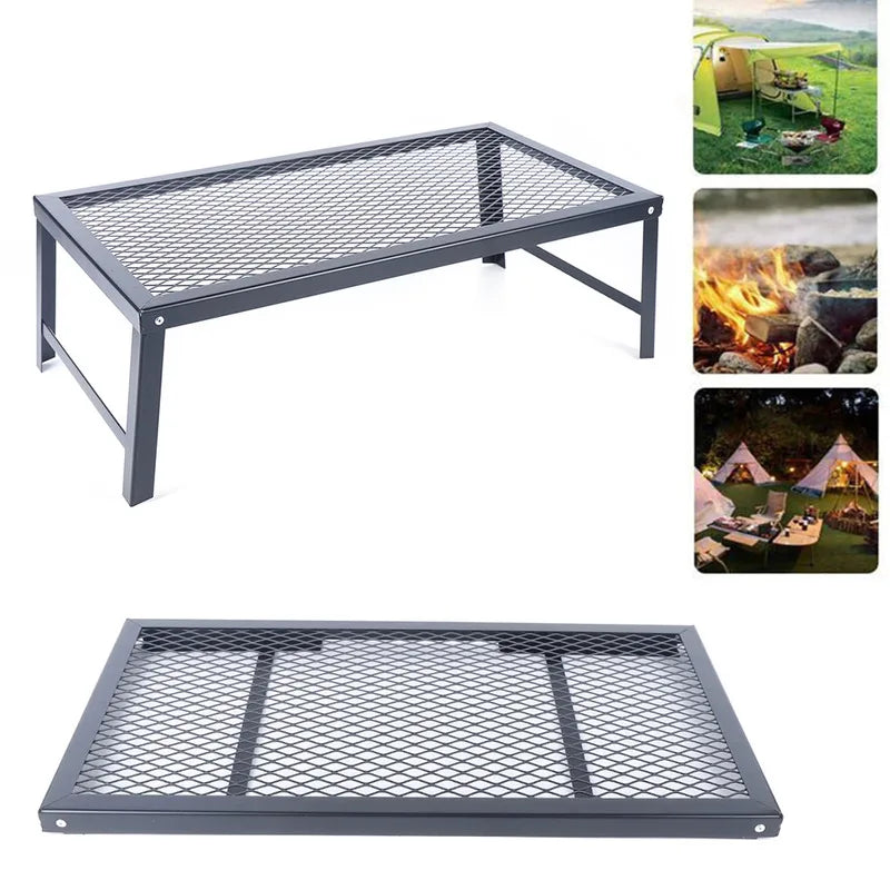 Folding Outdoor Camping BBQ Grill Portable Stand Picnic Cooking Grate Party Supplies