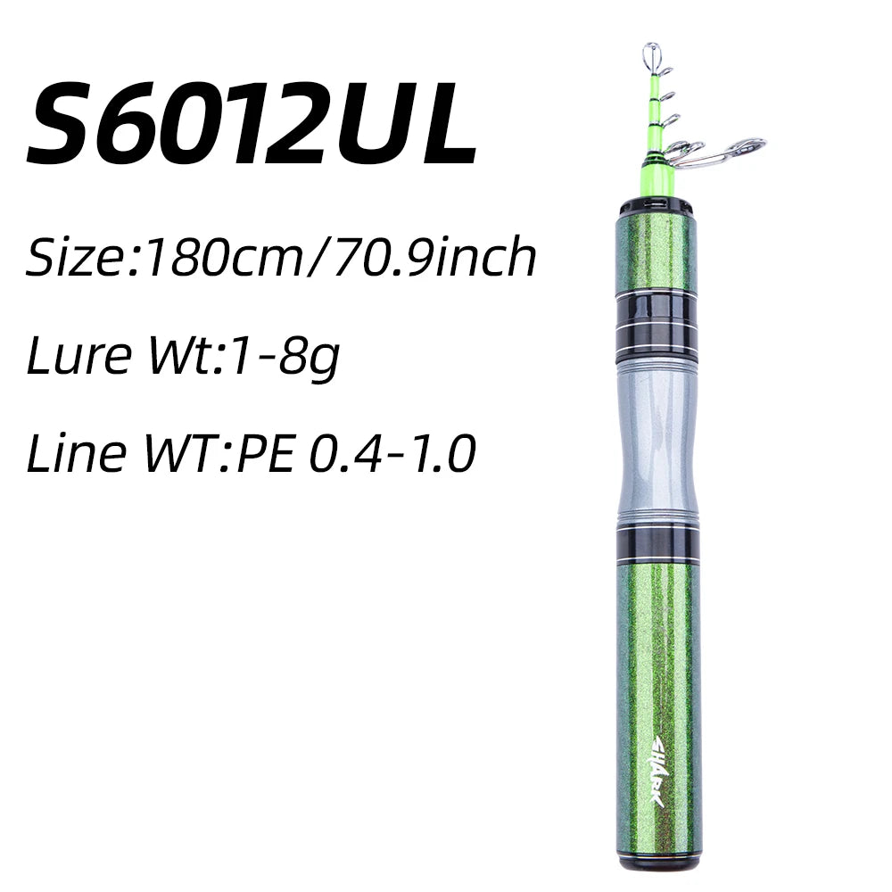 FishingFan Super Short Mini 1.53m 1.68m 1.8m Ultralight Carbon Telescopic Travel Fishing Rod - Get Outside Today 25