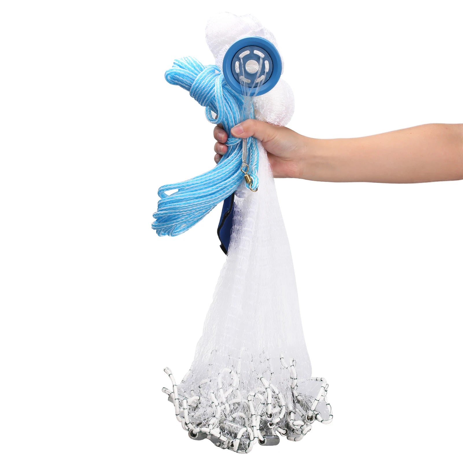 Cast Net 4Ft-8FT Radius Bait Net for Fishing Small Mesh Throw Cast Net Premium Fishing Nets for Saltwater with Aluminum Sinker - Get Outside Today 25