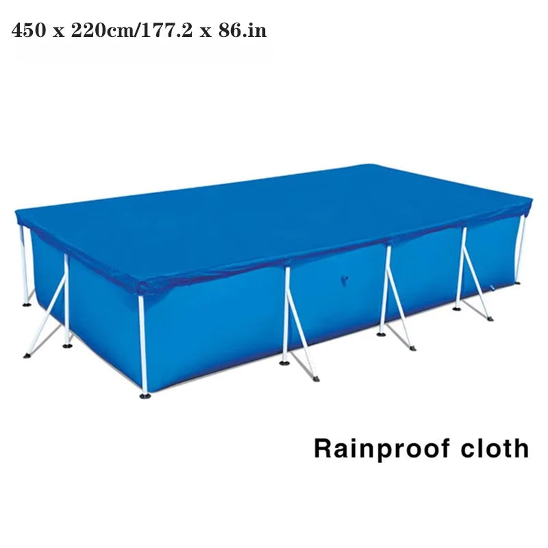 Rectangular Swimming Pool Cover Waterproof Dustproof Garden Outdoor Pool Tub Blanket Accessories
