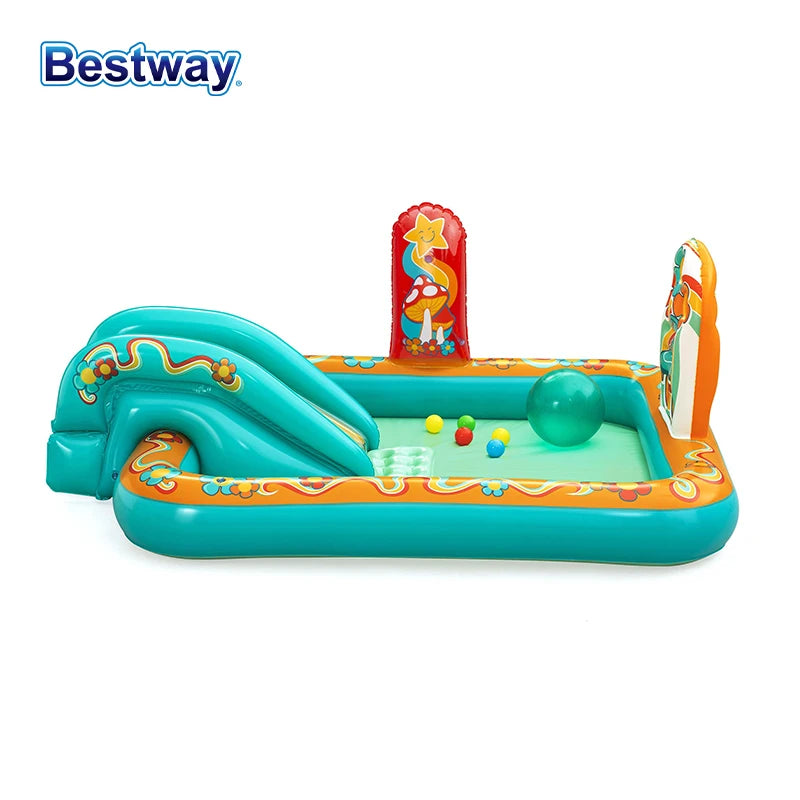 Bestway 53164 6'4" x 60" x 29" Play Center Inflatable Play Pool Play Center Inflatable Water Play Center Garden