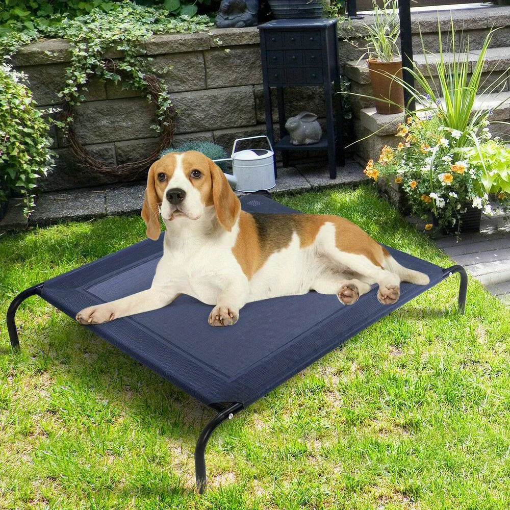 Petsjoy Large Elevated Dog Cat Bed Outdoor Steel Frame Cot