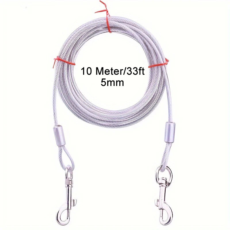 2pcs 33FT Pet Dog Tie Out Cable 220 lbs Break Strength Tether - Get Outside Today 25