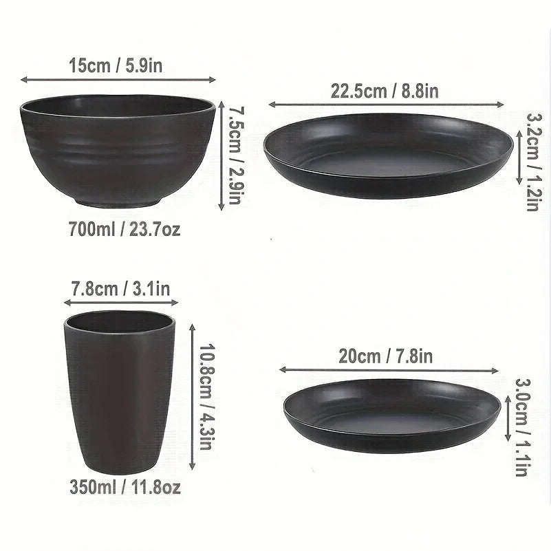 16/32pcs Tableware Set, Include Plates, Bowls Cups For Home Family Day Camping Picnic Party, Kitchen Supplies - Get Outside Today 25