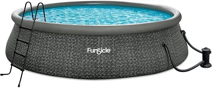 Funsicle Quickset 18 by 48 Inches Round Inflatable Ring Top Outdoor Above Ground Swimming Pool Set with Filter Pump