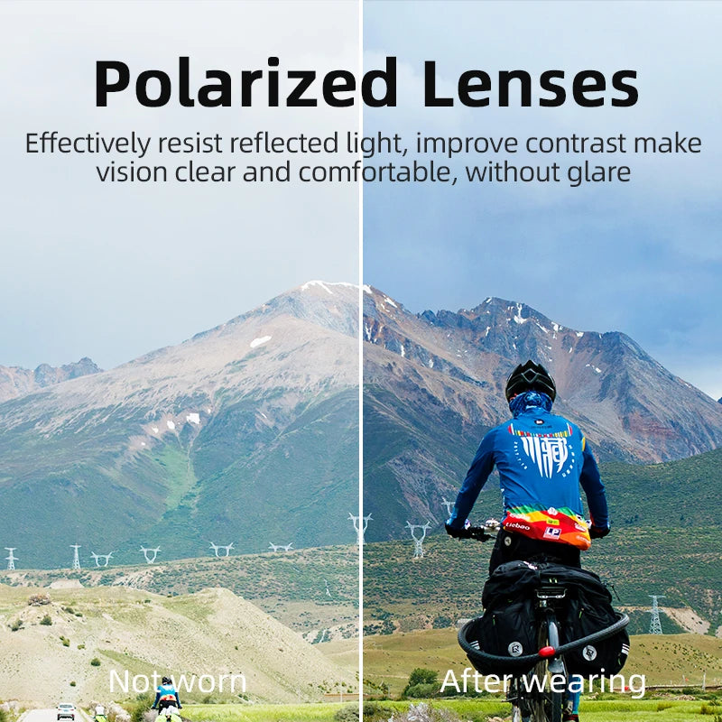 ROCKBROS Cycling Glasses UV400 Outdoor Sport Sunglasses Ultra-light Unisex Bicycle Eyewear MTB Road Bike Polarized Glassses - Get Outside Today 25