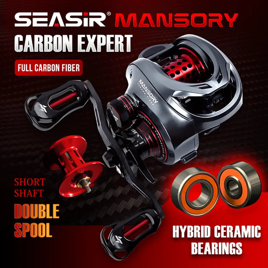 Seasir Mansory Baitcasting Reel Ultralight Carbon 7.3 To 1