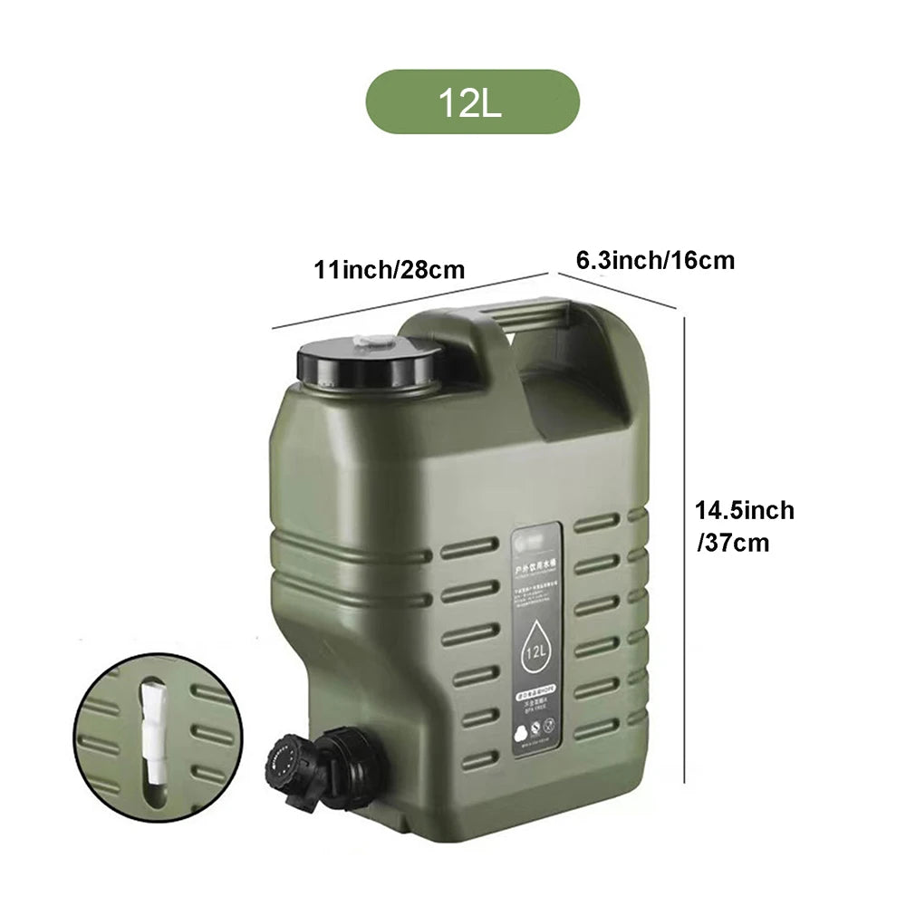 Desert Fox 10L/12L/18L/25L Large Military Green Water Tank Carrier Container with Spigot for Camping Outdoors Hiking Accessories - Get Outside Today 25
