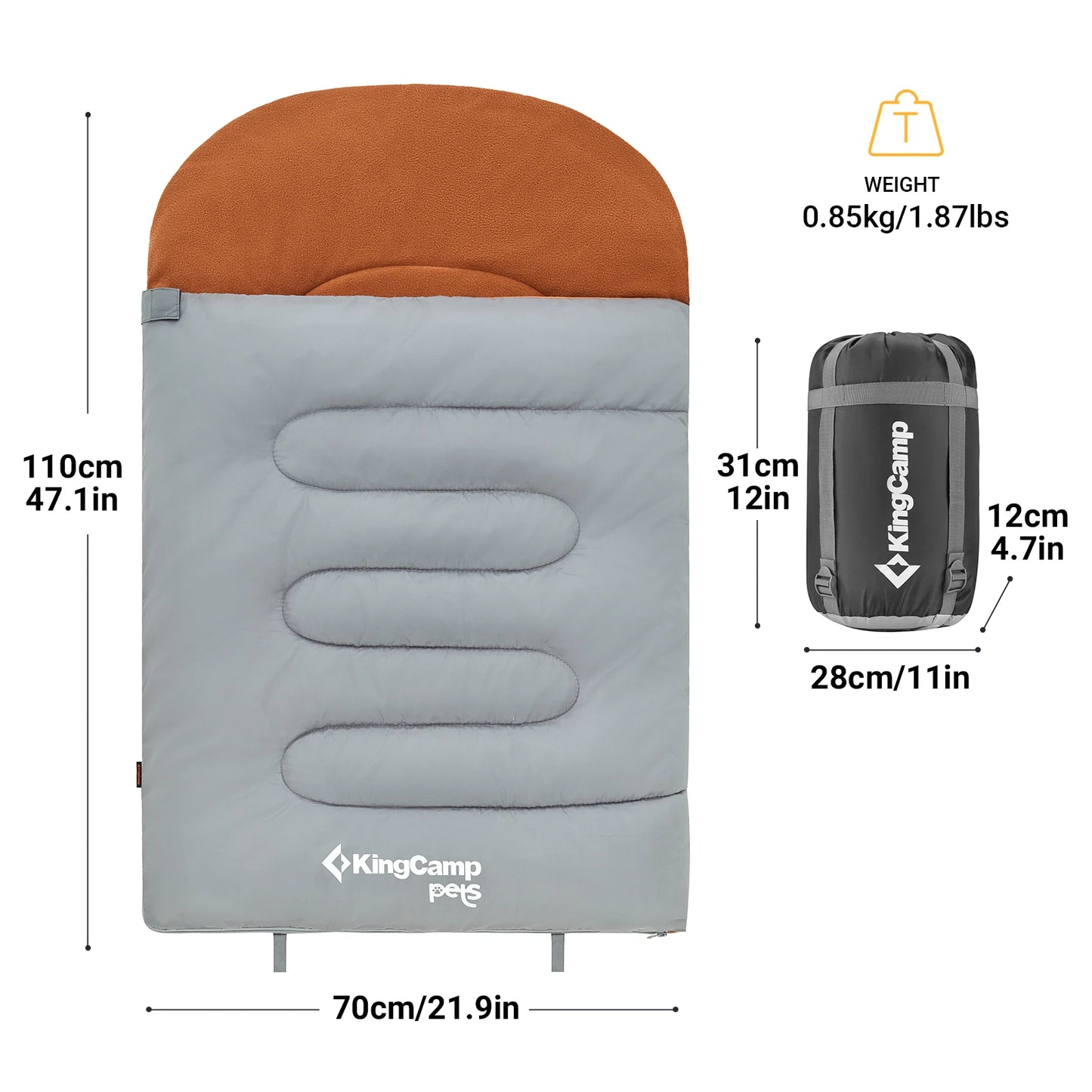 KingCamp Dog Sleeping Bag Camping Essentials Pet Bed For Travel - Get Outside Today 25