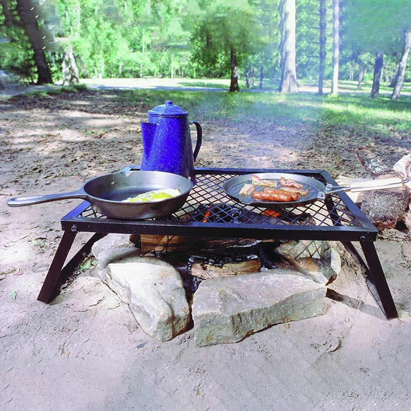 Folding Outdoor Camping BBQ Grill Portable Stand Picnic Cooking Grate Party Supplies