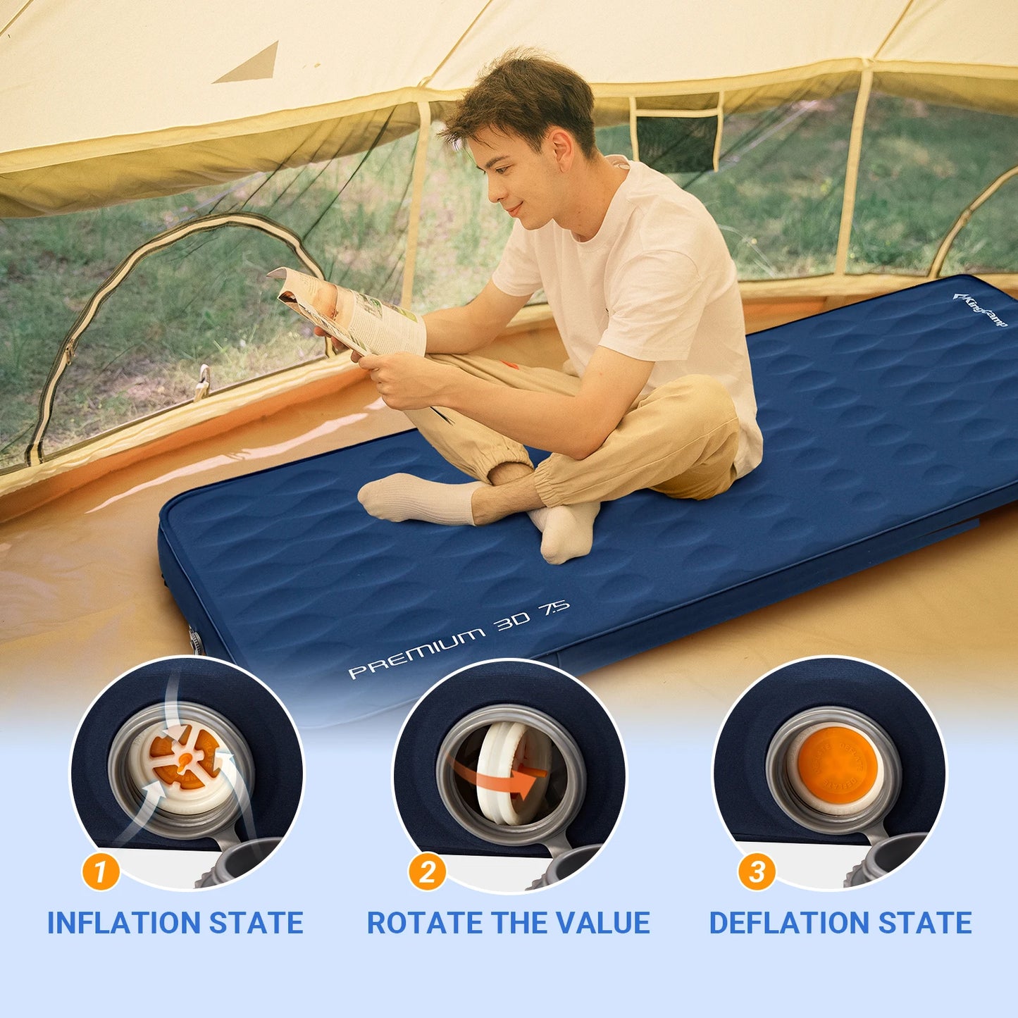 KingCamp Single Self-Inflating Pad Ultralight Sleeping Mat