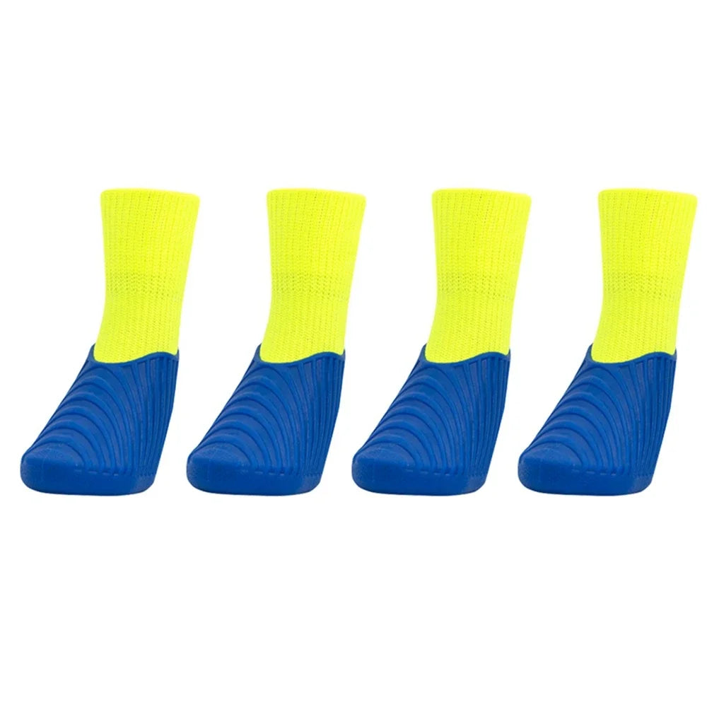 4PCS Dog Shoes Waterproof Fall Winter Pet Snow Boots Puppy Sock Shoes with Antislip Sole Soft Comfortable Dog Paw Protector - Get Outside Today 25