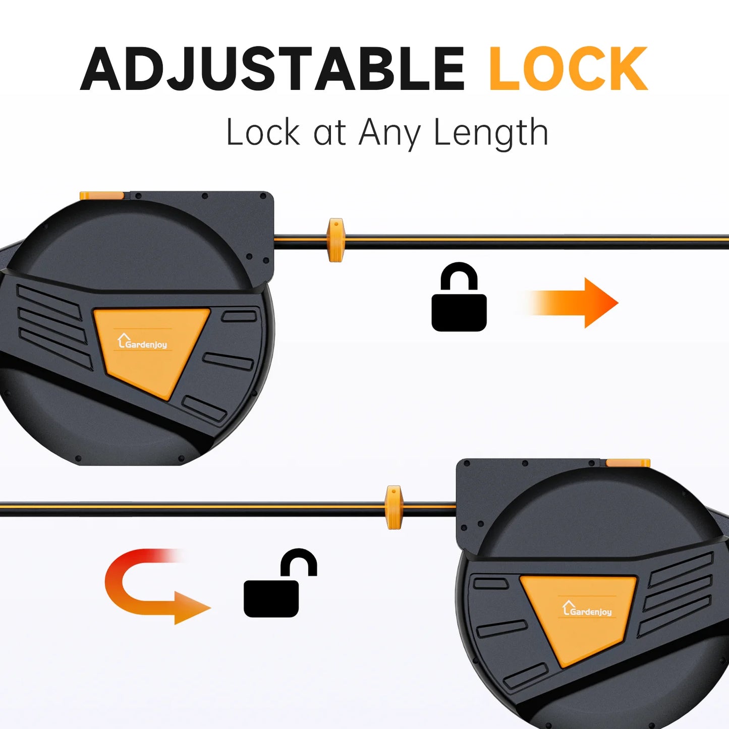 GardenJoy Retractable Hose Reel 130 Ft Wall Mounted Garden Tool