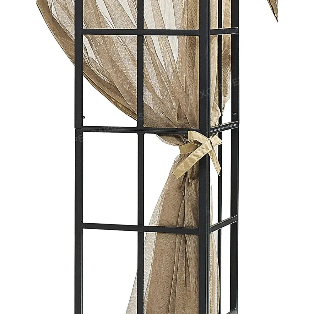 Apex Garden 10 Foot by 12 Foot Melody Gazebo with Mosquito Netting and Heavy Duty Canvas Cover - Get Outside Today 25