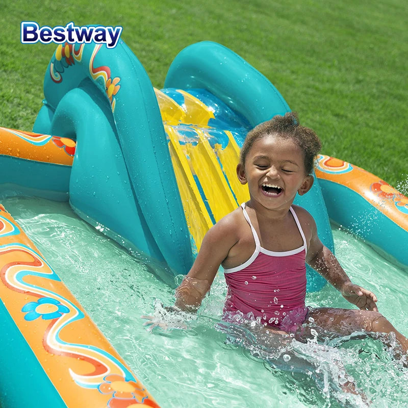 Bestway 53164 6'4" x 60" x 29" Play Center Inflatable Play Pool Play Center Inflatable Water Play Center Garden