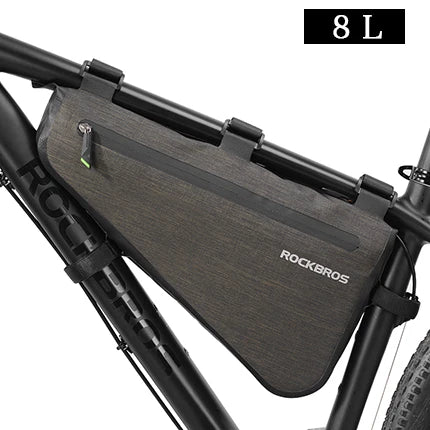 Rockbros Rainproof Bike Triangle Bag Large Capacity Front Frame Tube Bag - Get Outside Today 25