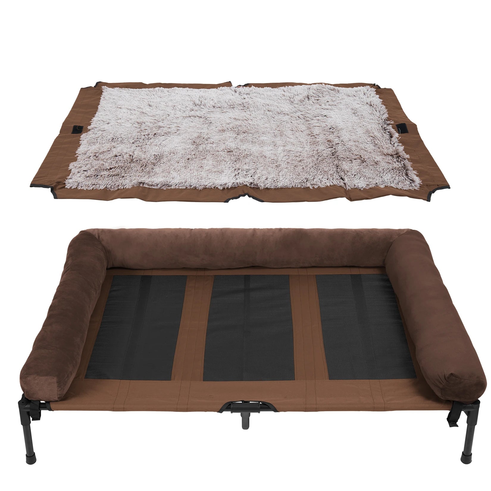 Extra Large Cooling Elevated Dog Bed with Bolster Waterproof - Get Outside Today 25