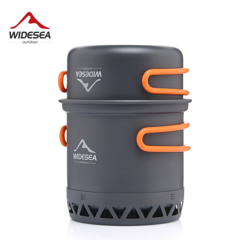 Widesea Camping 1.3L 2.3L Cookware Outdoor Cooking Set Heat Cooker Travel Tableware Pot Kettle Tourist Kitchen Utensil Equipment - Get Outside Today 25